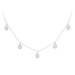 Kids Birthstone Charm Necklace with 5 Stones