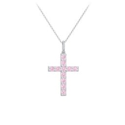 Kids Medium Gemstone Cross Pendant