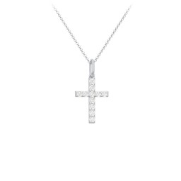 Kids Small Gemstone Cross Pendant