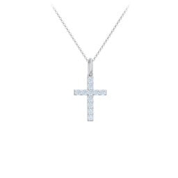 Kids Small Gemstone Cross Pendant
