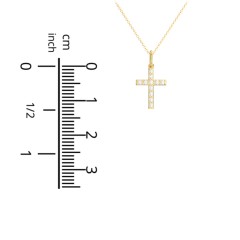 Kids Small Gemstone Cross Pendant