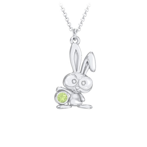 Kids Bunny Birthstone Critter Necklace