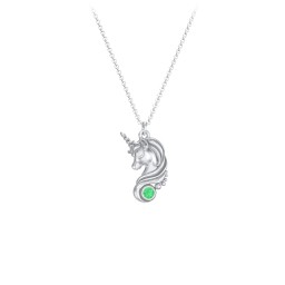 Kids Unicorn Pendant Necklace with Birthstone