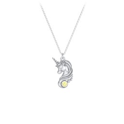 Kids Unicorn Pendant Necklace with Birthstone