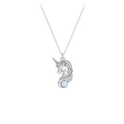 Kids Unicorn Pendant Necklace with Birthstone
