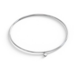 Classic Bangle with Gemstone Charm