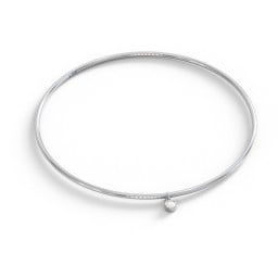 Classic Bangle with Gemstone Charm