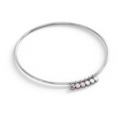 Classic Bangle with 6 Gemstone Charms