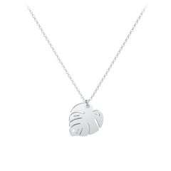 Monstera Leaf Necklace with Accent