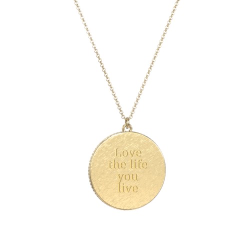 Libra Coin Charm Necklace – 18K Gold Plated Silver