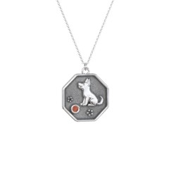 Year of the Dog Engravable Zodiac Medallion Necklace