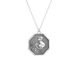 Year of the Monkey Engravable Zodiac Medallion Necklace