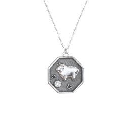 Year of the Ox Engravable Zodiac Medallion Necklace