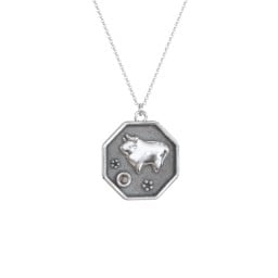 Year of the Ox Engravable Zodiac Medallion Necklace