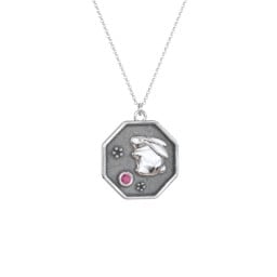 Year of the Rabbit Engravable Zodiac Medallion Necklace