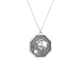 Year of the Ram Engravable Zodiac Medallion Necklace