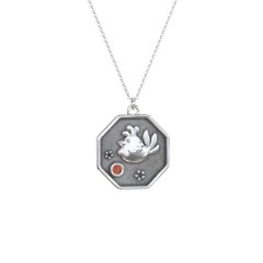 Year of the Rooster Engravable Zodiac Medallion Necklace