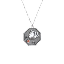 Year of the Rooster Engravable Zodiac Medallion Necklace