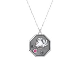 Year of the Rooster Engravable Zodiac Medallion Necklace