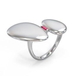 Pebble Statement Ring with Gemstone