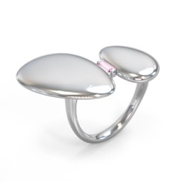 Pebble Statement Ring with Gemstone