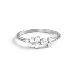 4-Stone Cluster Ring with Accent Stones