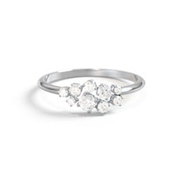 5-Stone Cluster Ring with Accent Stones