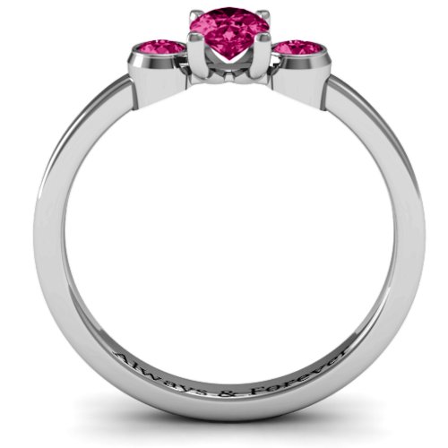 Oval Centre with Twin Bezel Rounds Ring