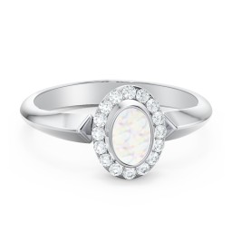 "Royal" Bezel Set Oval Cluster Ring
