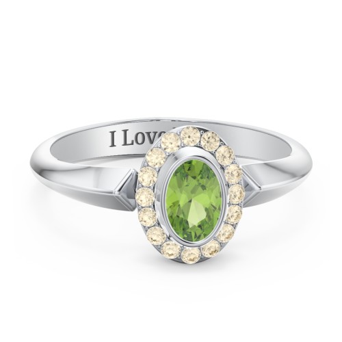 "Royal" Bezel Set Oval Cluster Ring