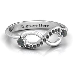 Double Stone Infinity Accent Ring