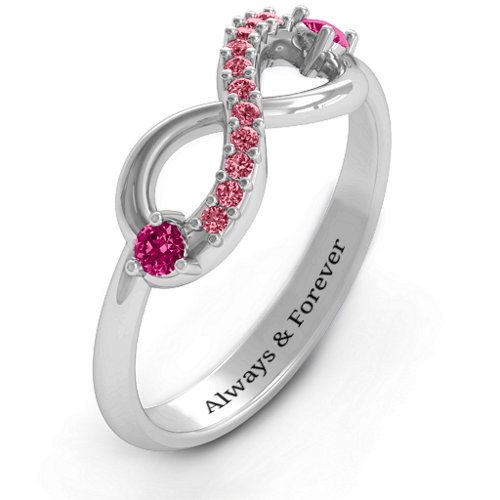 Double Stone Infinity Accent Ring