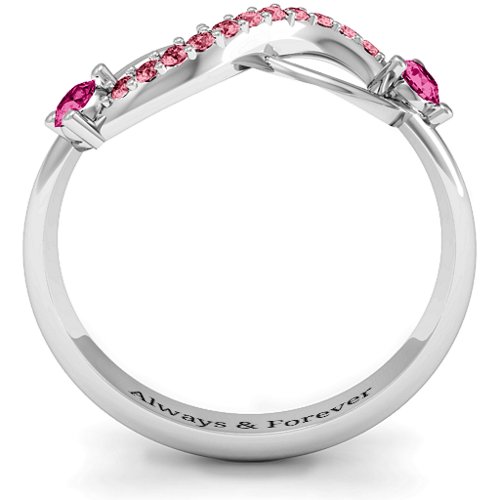 Double Stone Infinity Accent Ring