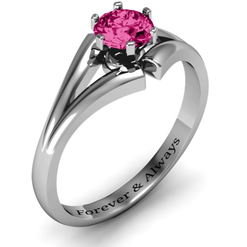 Solitaire Split Shank Ring