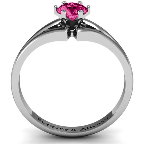 Solitaire Split Shank Ring