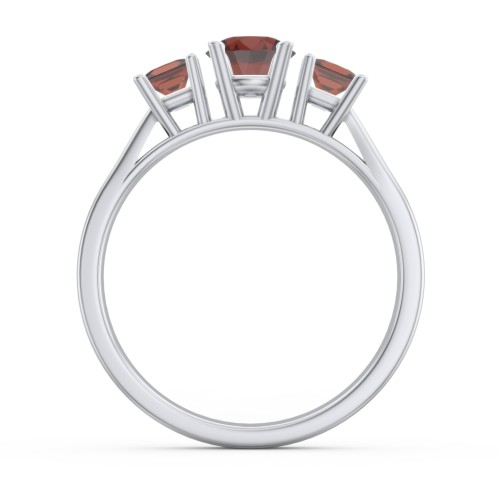 Three Stone Eternity with Princess Accents Ring