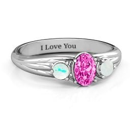 Three Stone Oval Centre Ring