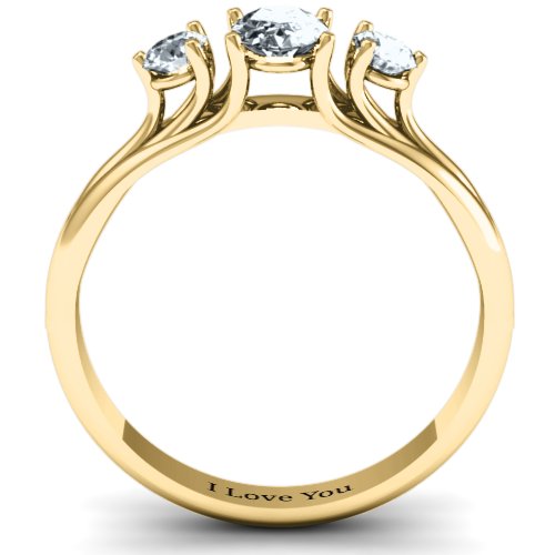 Three Stone Oval Centre Ring