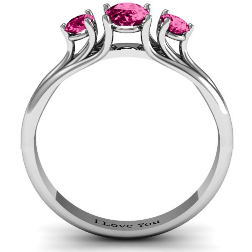 Three Stone Oval Centre Ring