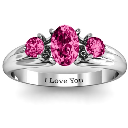 Three Stone Oval Centre Ring