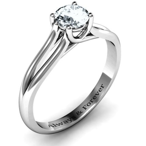 Split Shank Solitaire Ring