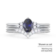 Solitaire Oval with Triple Accents Ring