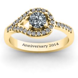 Asymmetrical Wrap Knot Ring