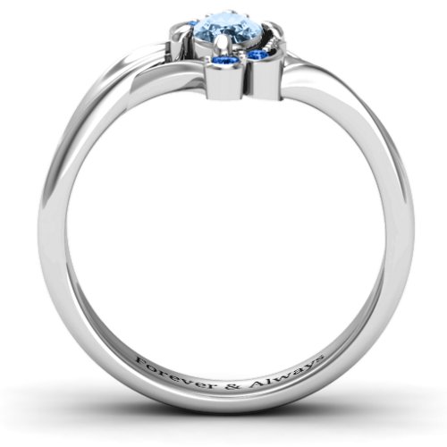 Fancy Oval Asymmetrical Ring