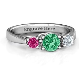 3-Stone Graduated Ring