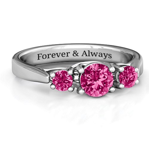 3-Stone Graduated Ring