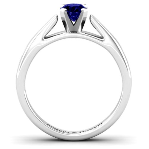 Ski Tip Solitaire Ring